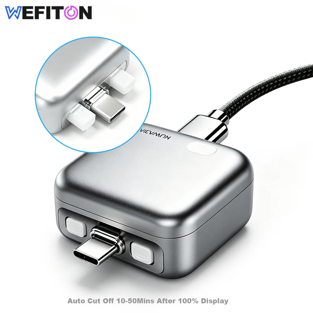 1PCS Smart Type-C Charging Adapter, Auto Cut Off When Fully 