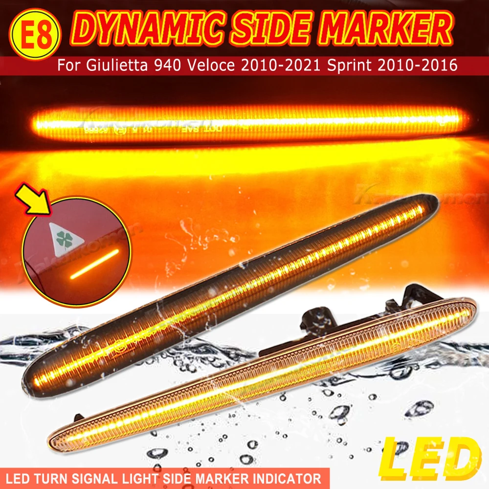 مصباح إشارة الانعطاف الديناميكي LED ، علامة جانبية ، مصابيح الوامض السهم ، ألفا روميو جيوليتا 940 Veloce 2010-2021 Sprint 2010-2016 #3