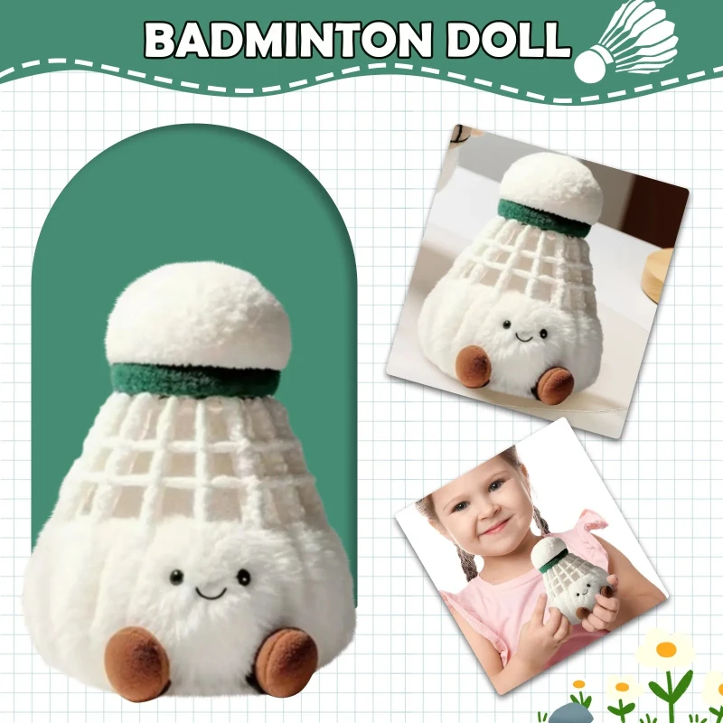 Pendentif en peluche de Badminton, porte-clés mignon, jouet en peluche de Badminton, poupée, cadeau pour ami