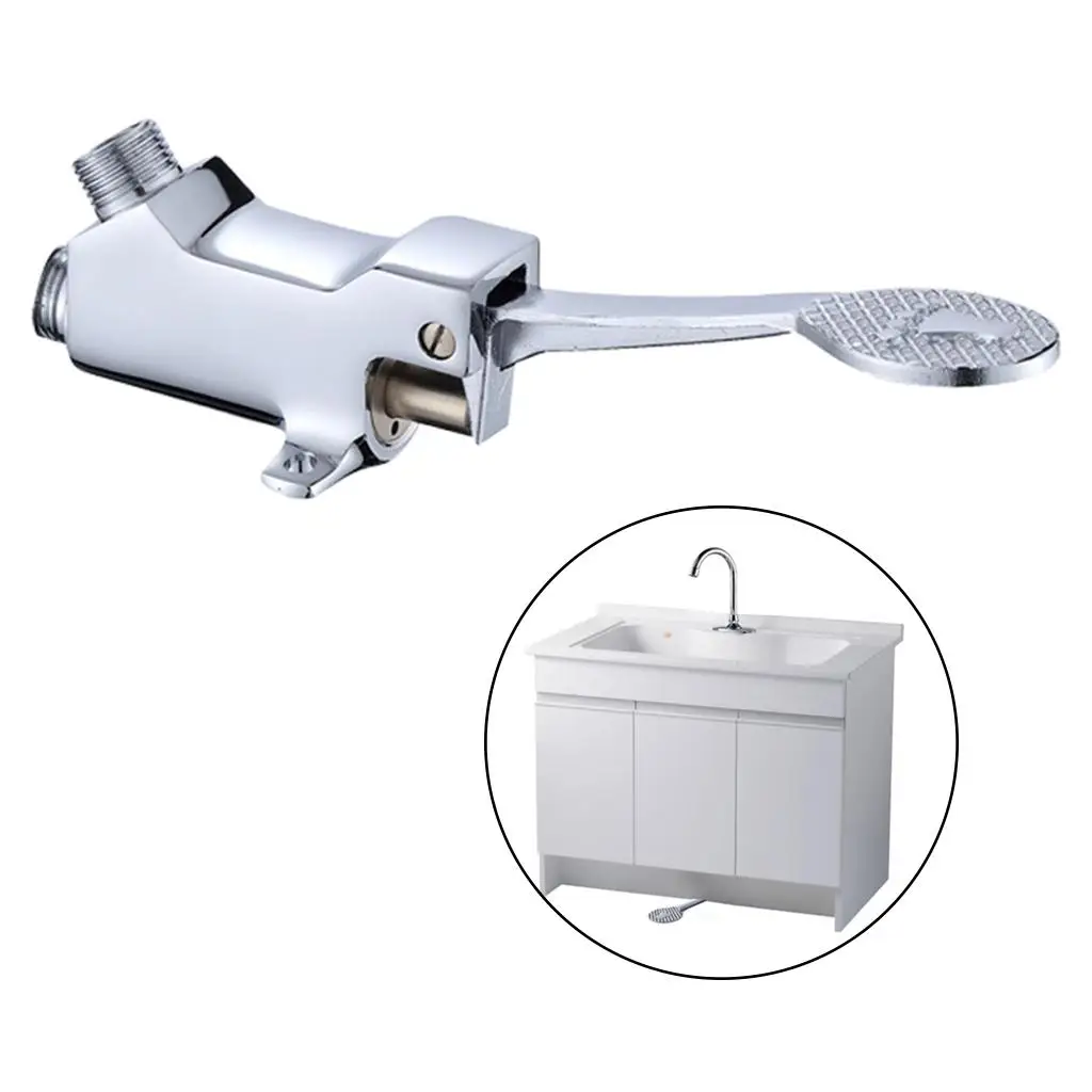 Switch Control By Floor Foot Pedal Valve Copper for Hotel Single Cold Tap image 4