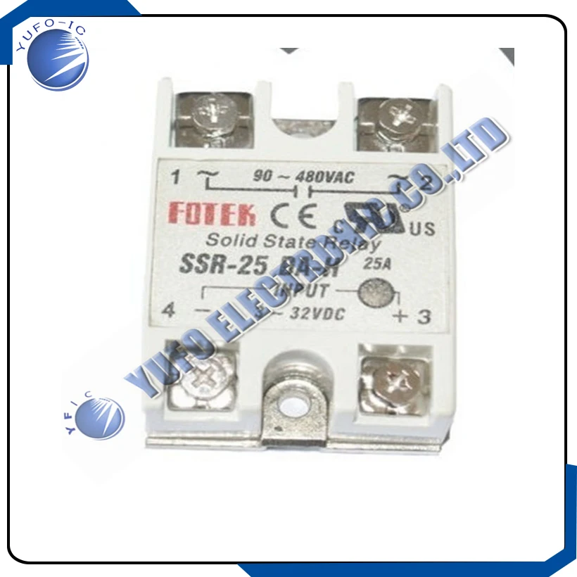 Free Shipping New Solid State Relay SSR 90-480V AC, 25A