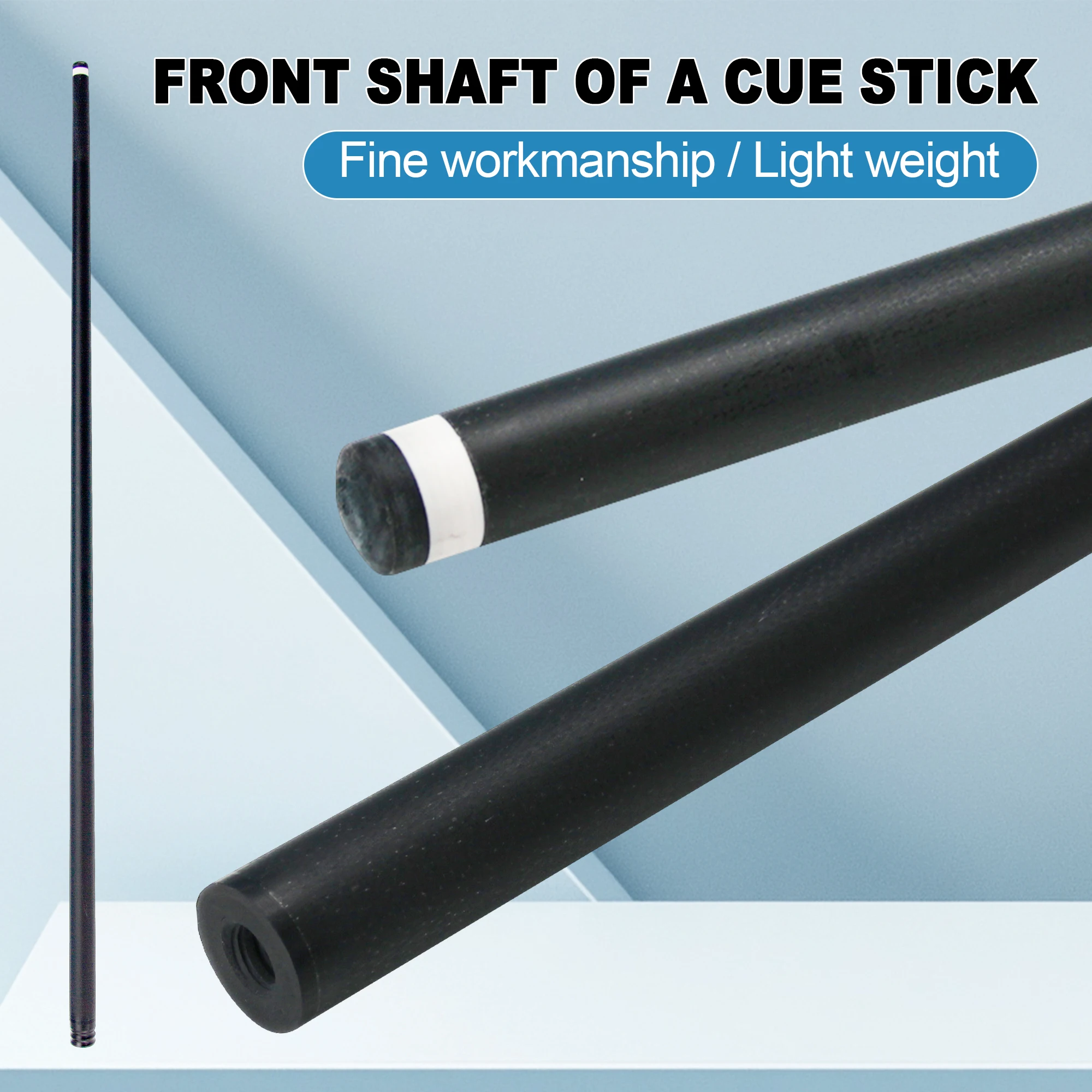 Tako Original Fiberglass Forearm for Billiard Cue - Slow 8 & Uni-Loc Threads White Ferrule Tip - High-Performance Precision