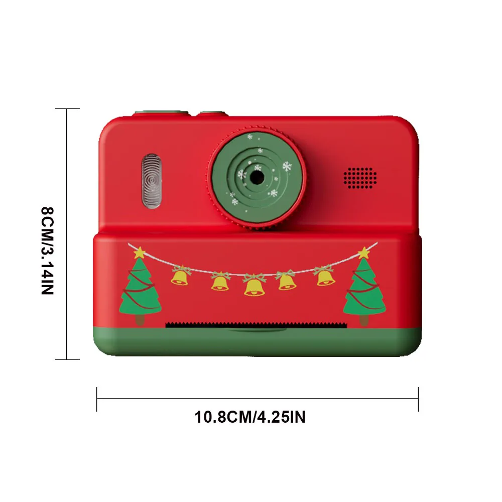 Cámara para Niños, Mini Cámara Digital de Doble Lente con Pantalla IPS de 2.8 Pulgadas e Impresión Instantánea, Cámara de Impresión de Fotos Portátil, Juguete, Regalo de Navidad