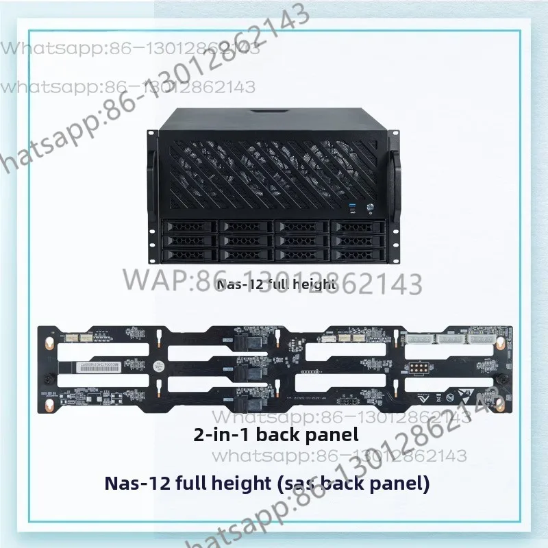 12-Disk NAS Chassis Rack-mounted Storage Server Supports 360 Water-cooled ATX Main Board ATX Power Full-height Card Slot