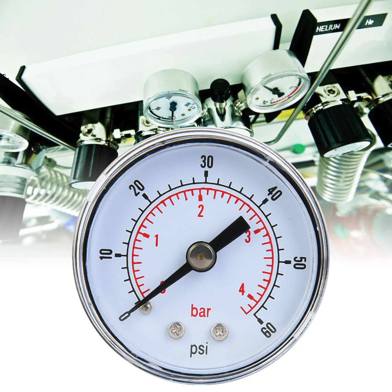 Mechanical Pressure Gauge for Air Oil Water 1/8inch BSPT Back Connection (0-60psi 0-4bar)