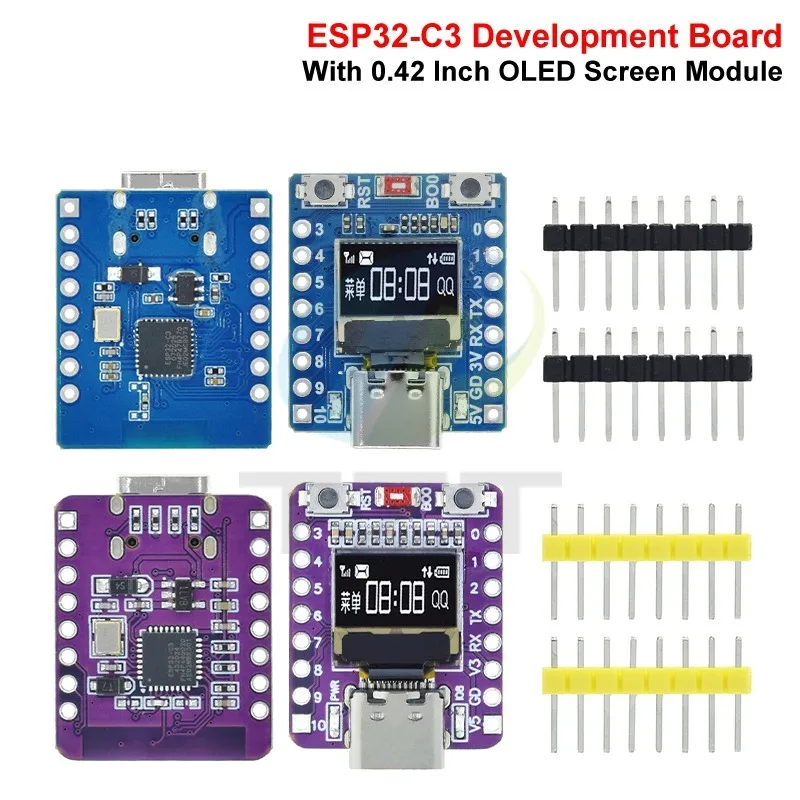 ESP32-C3 OLED Development Board With 0.42 Inch OLED Module Wifi Bluetooth ESP32 Supermini Development Board