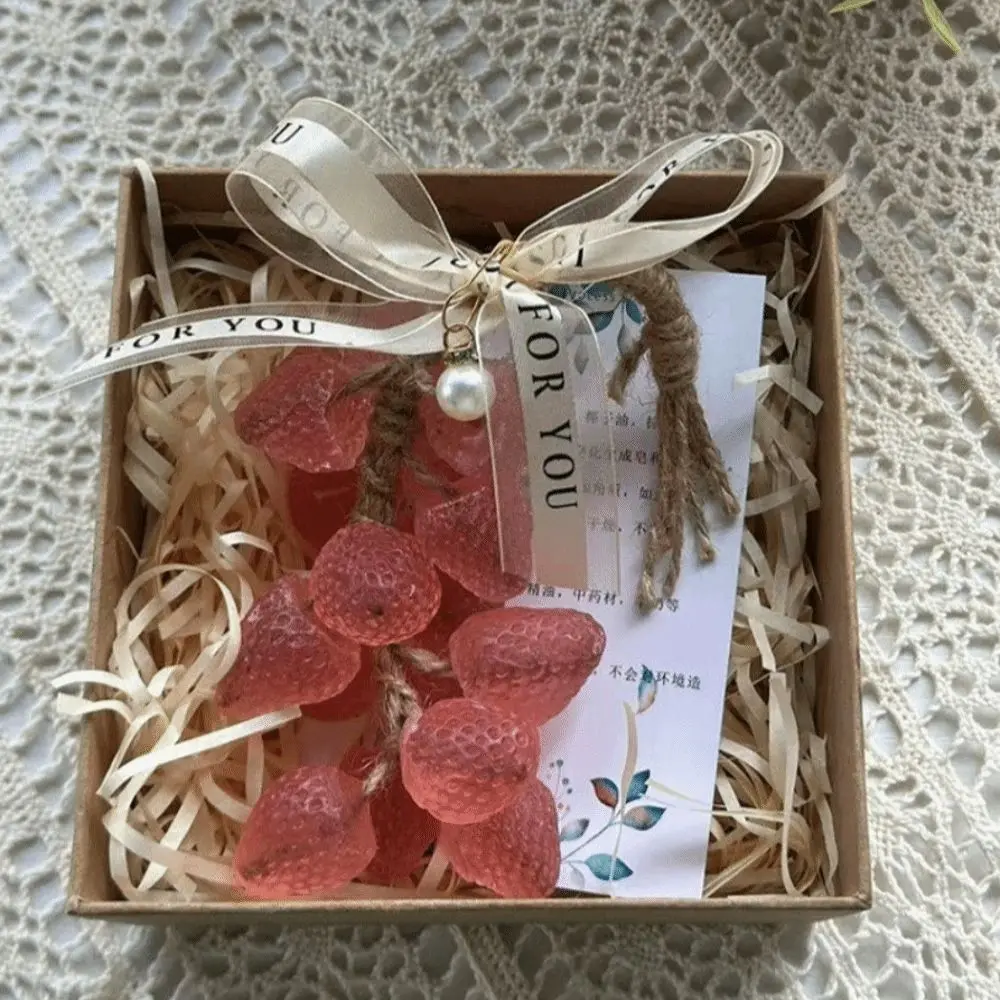 

Gifts Portable Crystal Grape Soap Washed Can Be Hung Essential Oil Soap Fruity Strawberry String Pink Crystal Soaps