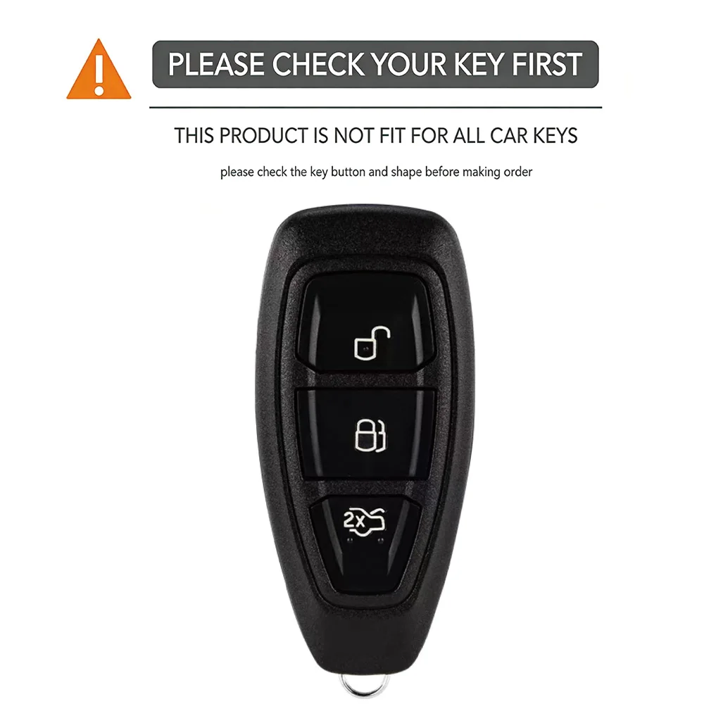 Silicone Car Key Fob Case Car Key Pack for Ford ST Line Fiesta Focus Mondeo Ecosport Kuga Puma Edge Escape Metallic Accessories