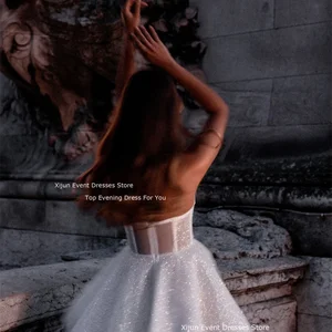 Xijun beschichtet mit ärmellosen Glitzer, Tüll, kurze, Mini-Brautkleider, Ballkleider, Lieber, Brautgewänder 8 Hauptverkäufe kurze Show -Party -Kleider - №5