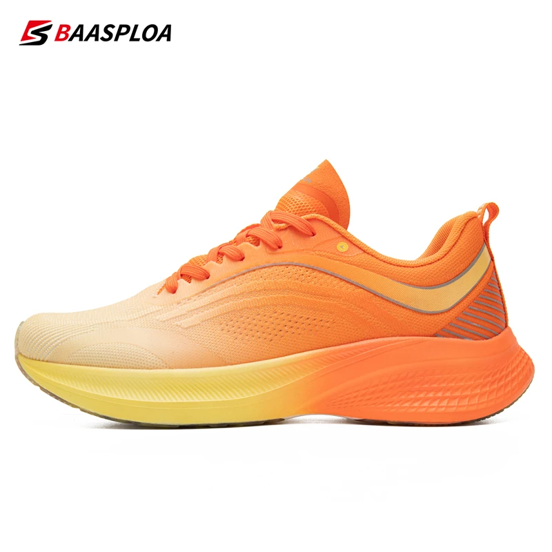 

Baasploa New Professional Men Running Shoes Net Surface Breathable Sports Shoes Non-Slip Tennis Shoes Men Sports Running Shoes