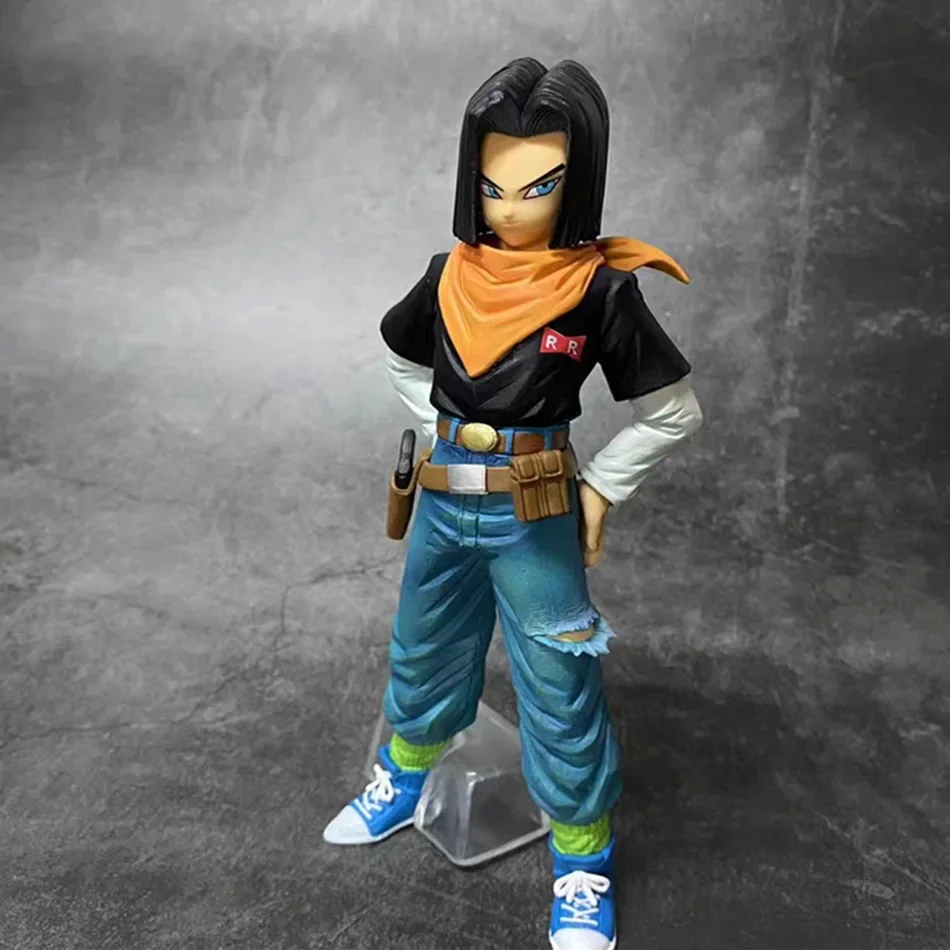 27 CM Anime Dragon Ball Z Android 17 18 Figur Android 18 PVC Action-figuren Sammlung Modell Spielzeug für Kinder Weihnachten geschenke – Detail 6