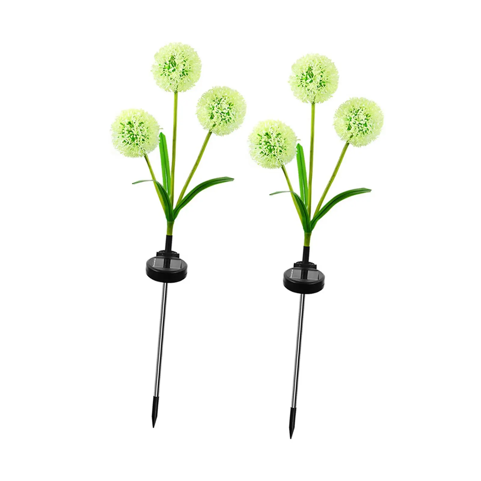 2 Pieces Dandelion Solar Garden Light for Pathway Gardening Gift Patio