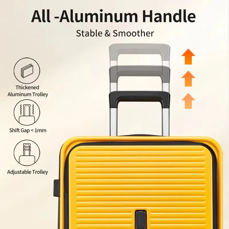 حقيبة سفر ذات سعة قابلة للتوسيع مع عجلة دوارة وقفل TSA مادة الكمبيوتر المتداول الأمتعة 20/24/28 #5