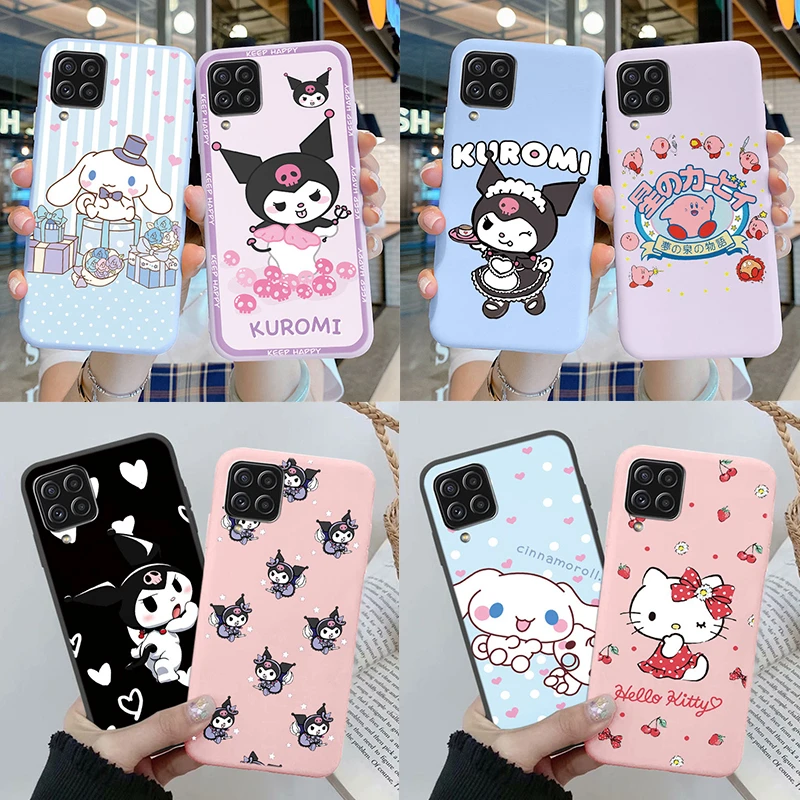 For Samsung Galaxy A22 4G A 22 A22S 5G Funda Case kuromi Kawaii Cartoon Sanrio Cinnamonroll Soft TPU Phone Cover For Galaxy A22