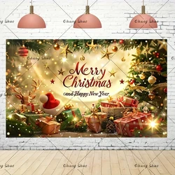 SHENGYONGBAO Christmas Day Wreath Snowman Photography Backdrop Props Family Xmas Eve Party Decor Living Room New Year Background