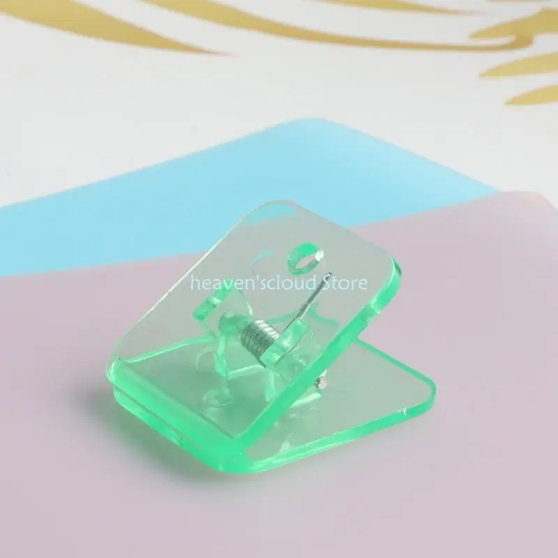 Y88B 10PCS Square 종이 클립 아크릴 종이 클램프 파일 주최자 홈 오피스