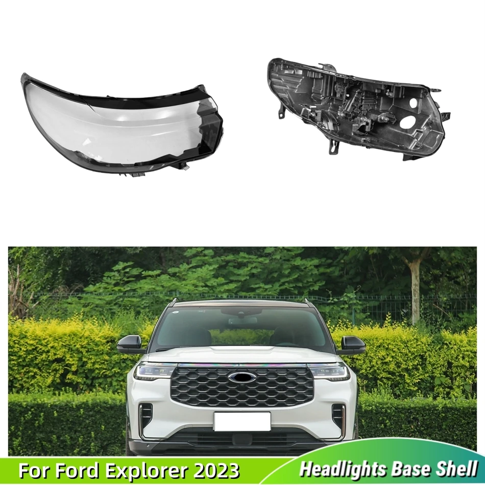For Ford Explorer 2020 2021 2022 Automotive Accessories Car Base Head Lamp Shell Bulb Holder Glass Headlights