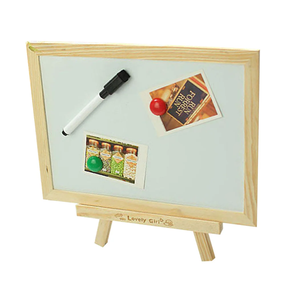 

Multipurpose Double-Sided Wooden Board Kids Drawing Easel with Accessories for Learning and Creative Play Wooden Board