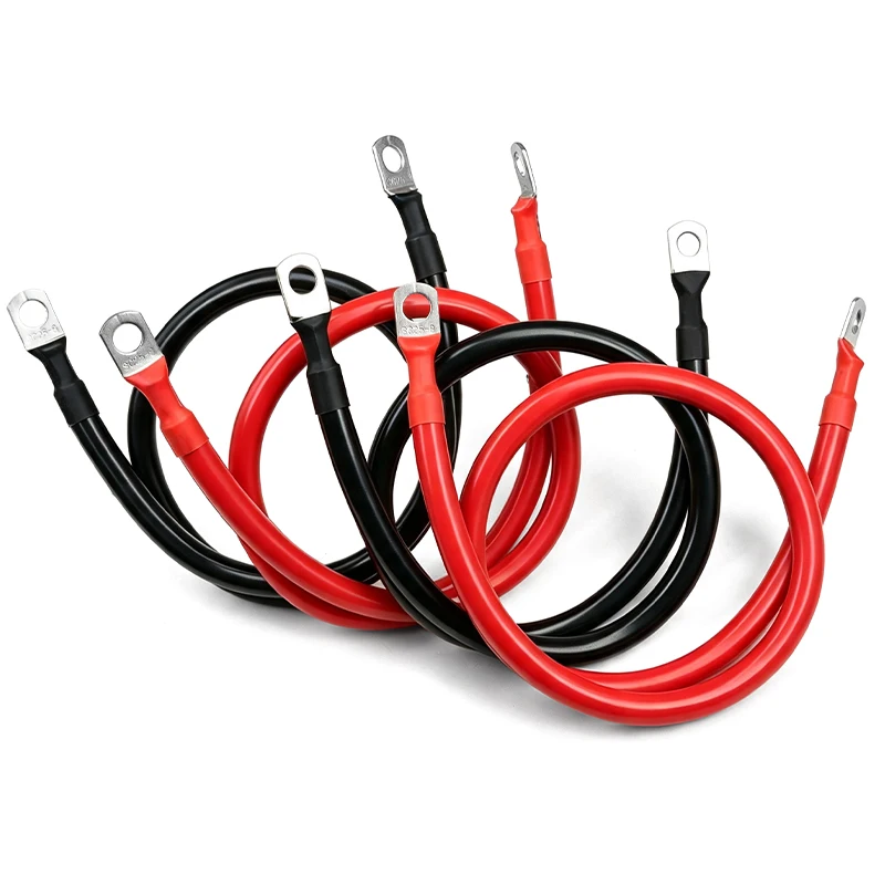 4AWG 6AWG 8AWG Batterie-Verbindungskabel PVC-Isoliert Reiner Kupferdraht 20/30/40/50/60/100CM mit M8 Verzinntem Kupferkabelschuh – Detail 6