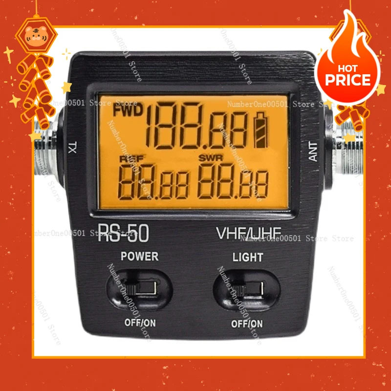 RS-50 SWR Power Meter 120W UV Dual Band LCD Display Antenna Analyzer for Ham Radio