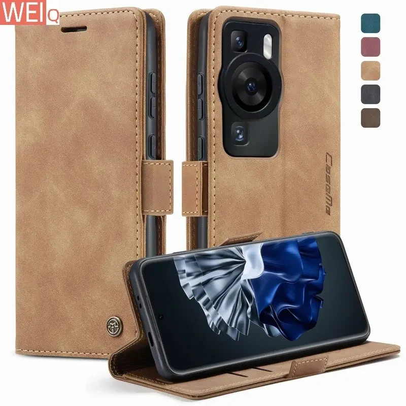 Leather Case For Huawei P60 Pro Art Case Cover Luxury Magnetic Flip Silicone Wallet Phone Bag On For Huawei P 60 Pro Art Coque