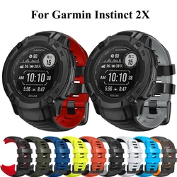 Official Sport Silicone Watch Strap For Garmin Instinct2X Watchband Replacement Wristband for Garmin Instinct 2X Solar Accessory