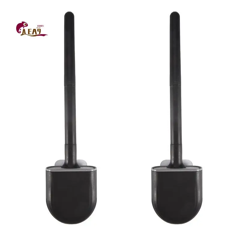AEA9-Premium Toilet Brushes & Holders, 2 Pack,Wall-Mounted (Without Drilling Holes), Deep Cleaner Silicone Toilet Brush