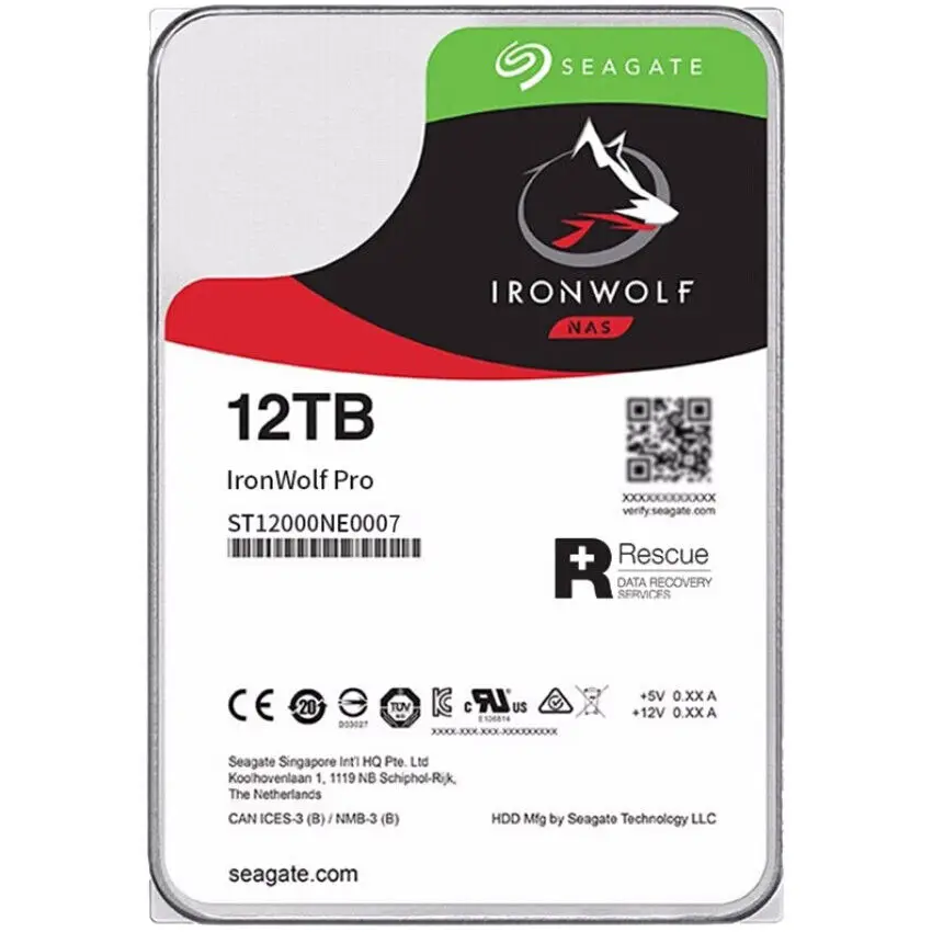 Per Seagate muslimatironwolf Pro 12TB 7200 RPM SATA III 3.5 "interno NAS HDD nuovo