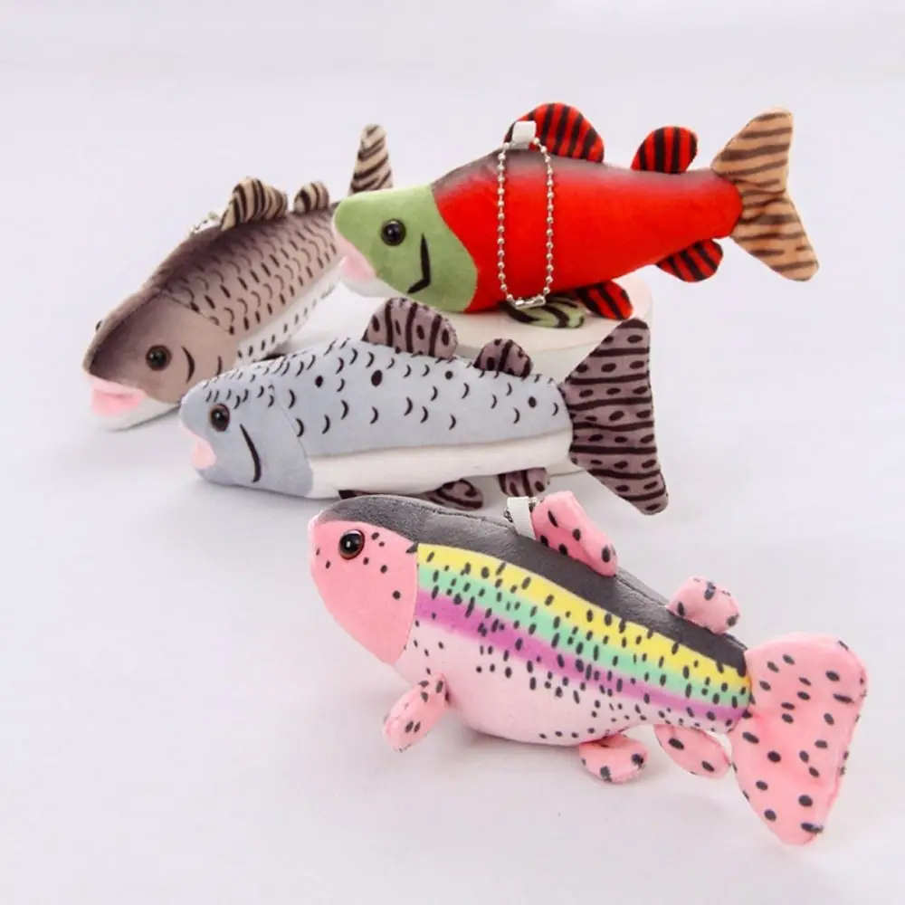 Ozean Tropische Fische Schlüsselanhänger Simulation Cartoon Aquarium Fisch Plüsch Puppe Lustige Kreative Fisch Plüsch Anhänger Rucksack Dekor