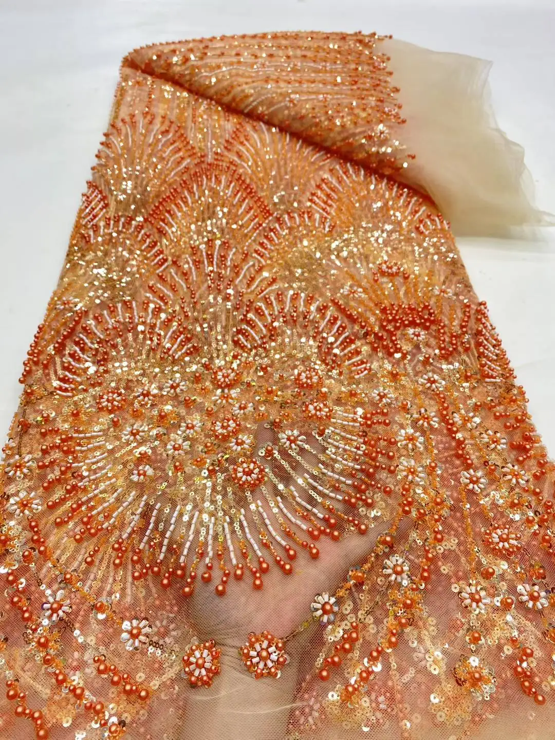 قماش دانتيل ترتر أفريقي فاخر للعريس عالي الجودة 2025 مطرز فرنسي خرز ثقيل دانتيل فساتين خياطة نيجيرية