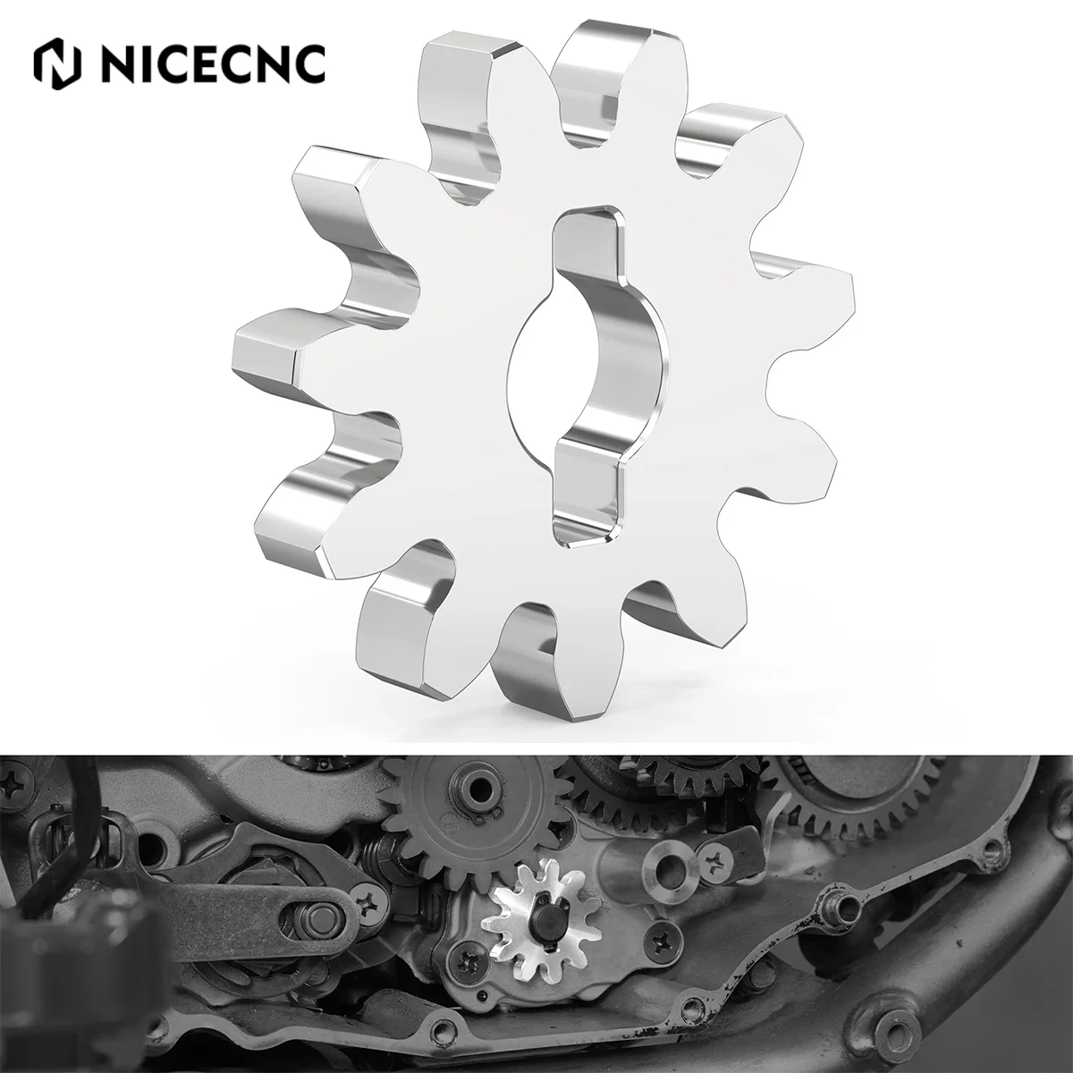 

NICECNC For Suzuki DR-Z400 Engine Oil Pump 11 Teeth Gear Kit DR-Z400E DR-Z400S DRZ400SM DR-Z400 E S SM 2000-2024 16331-29F01