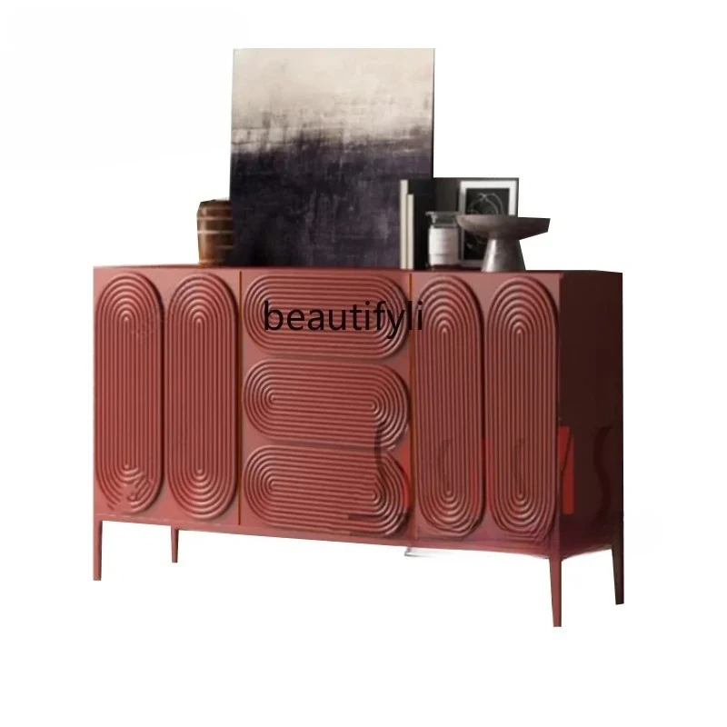 

Nordic paint dining side cabinet personalized art entry porch cabinet storage locker