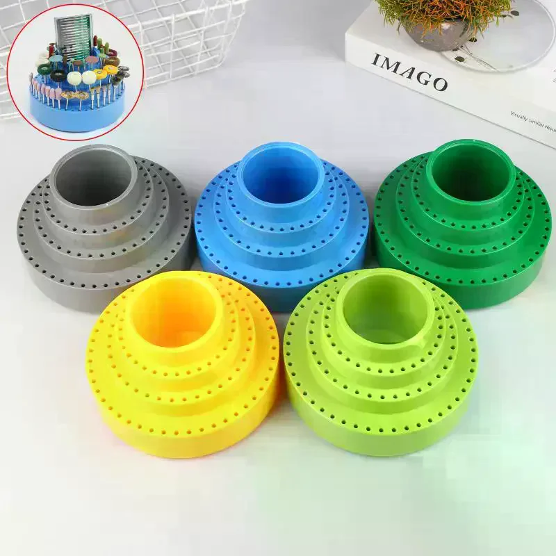 Round Shape Drill Bit Storage Case Tool Bit Holder 360°Rotating Box Grinding Tool Tip Stand Screwdriver Bit Holder Rotary