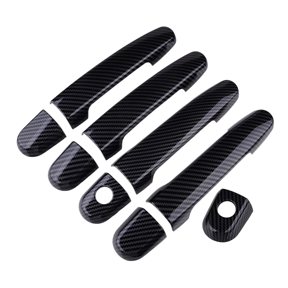

Carbon Fiber Style Door Handle Cover Trim Molding Kit ABS Plastic Fit for Toyota Yaris Sedan Hatchback 2007 2008 2009 2010 2011