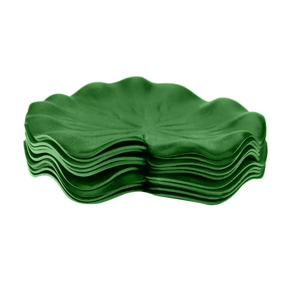 10PCS Set Artificial Artificial Floating Lotus Leaf Simulation Texture Water Resistance Fish Tank Landscape Floating Design