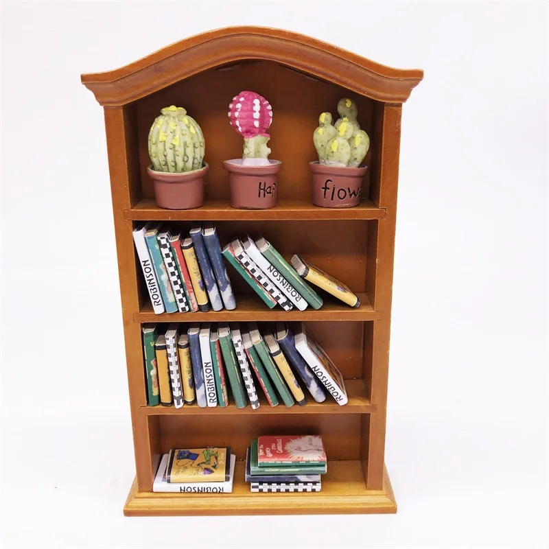 

1:12 миниатюрная мебель книжный шкаф аксессуары для кукольного дома кукольный домик OB11 деревянная книжная полка креативное украшение сцены модель игрушки
