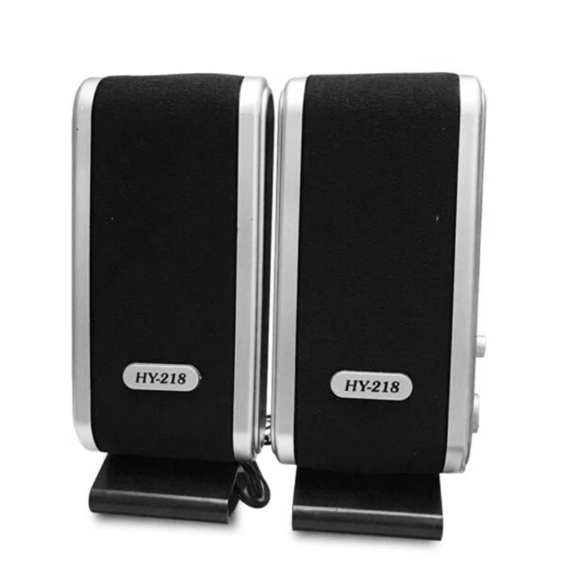 2 Stuks Usb Computer Speakers Draagbare Speaker Stereo 3.5Mm Met Oor Jack Voor Desktop Pc Laptop