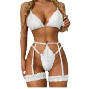 Новый комплексный женский сексуальный и интересный комплект нижнего белья с крестообразным кружевом, черный