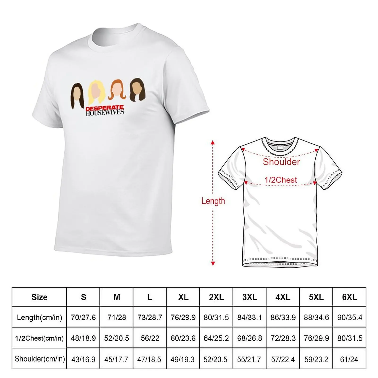 Desperate Housewives T-Shirt summer top Aesthetic clothing tee shirts for men