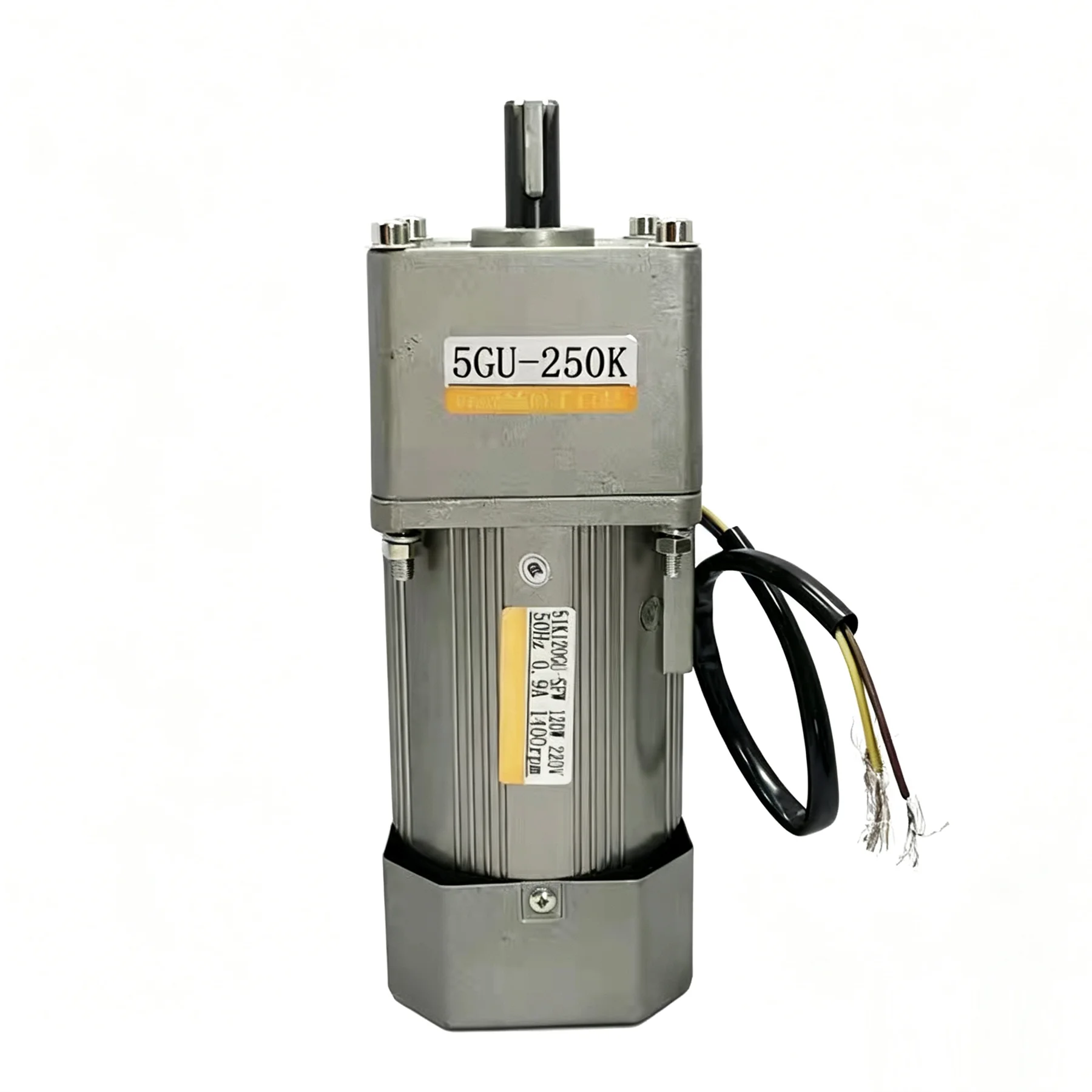 120W AC 220V Three-Phase Shaft Diameter 12mm/15mm 5GU Gearbox AC Gear Motor Standard Version / Flange‑mounted Version Available