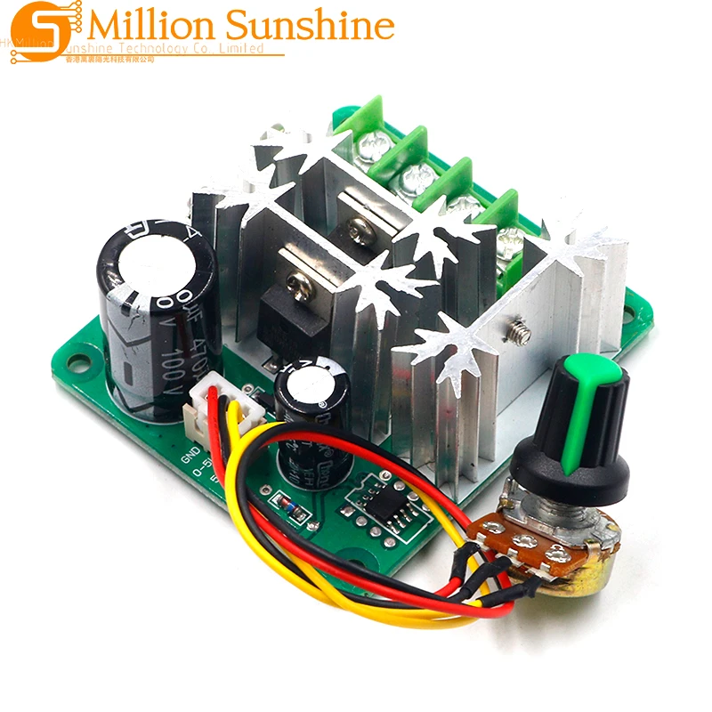 1/3pcs DC 6V-90V 15A DC Motor Speed Controller Stepless Speed Regulation Pulse Width PWM DC 12V 24V 36V 48V 1000W