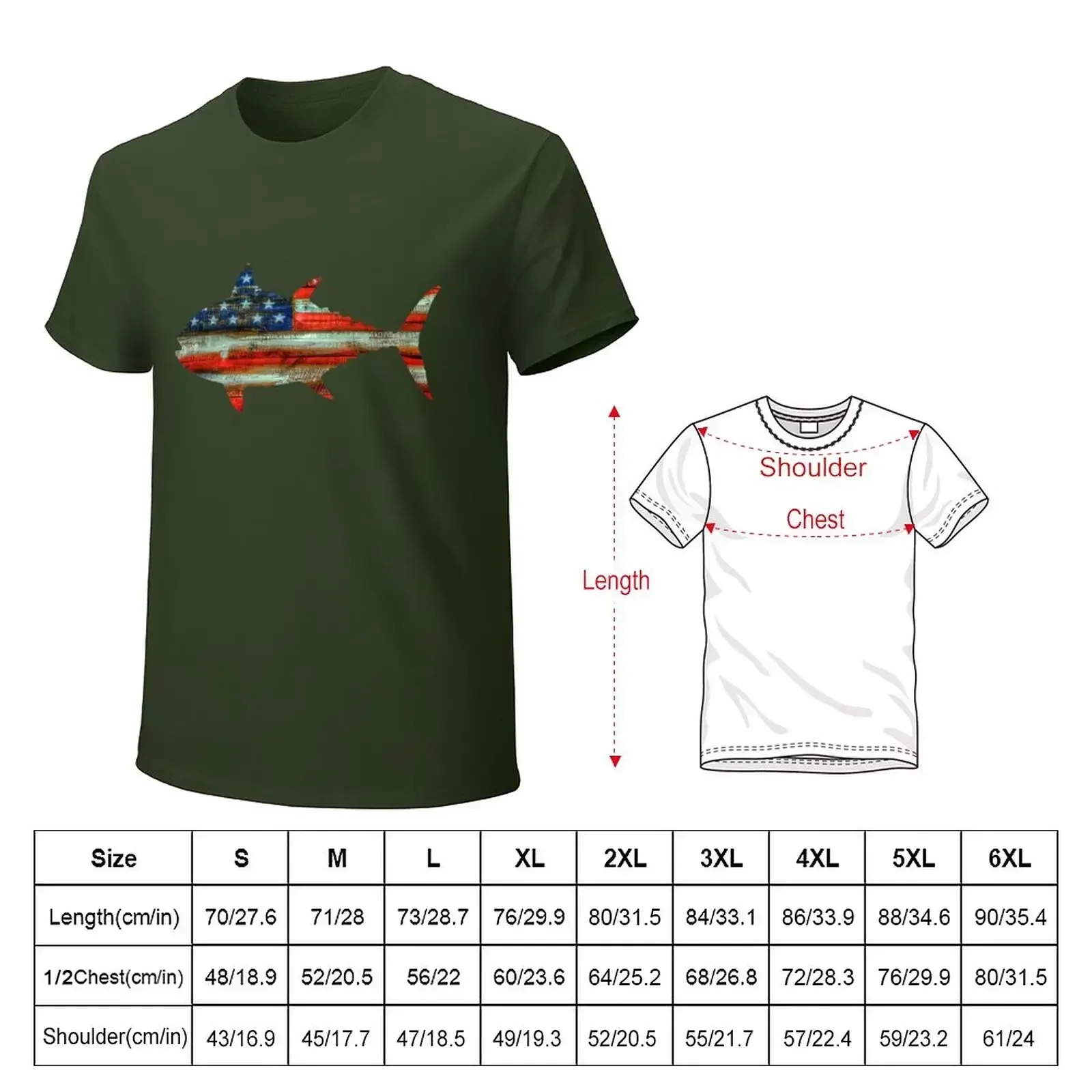 USA Merica Tuna T-Shirt summer tops aesthetic clothes tees Men's clothing