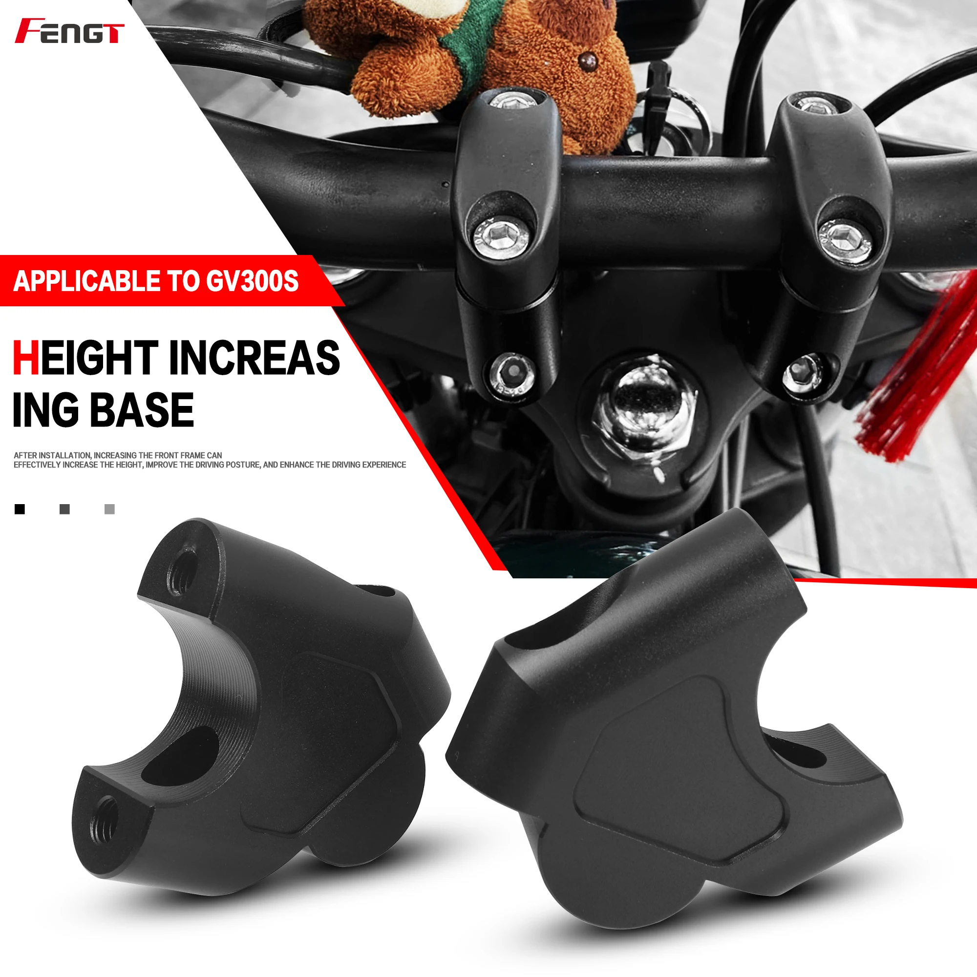 ل HYOSUNG Aquila GV300S GV 300 S 300S دراجة نارية مقود الناهض أوفست المقود الناهض حتى قوس جبل المشبك