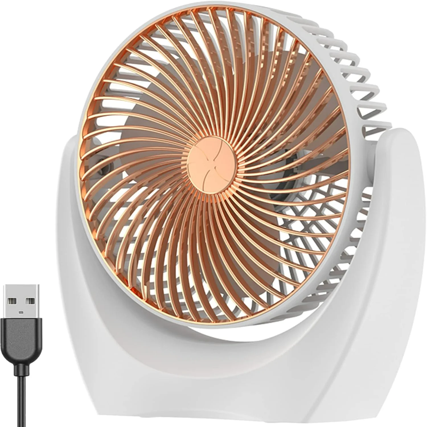 

USB Desk Fan Mini Desktop Table Fans 2 Speeds Personal Quiet Fan with Strong Airflow Portable Cooling Fan with Head Adjustable f