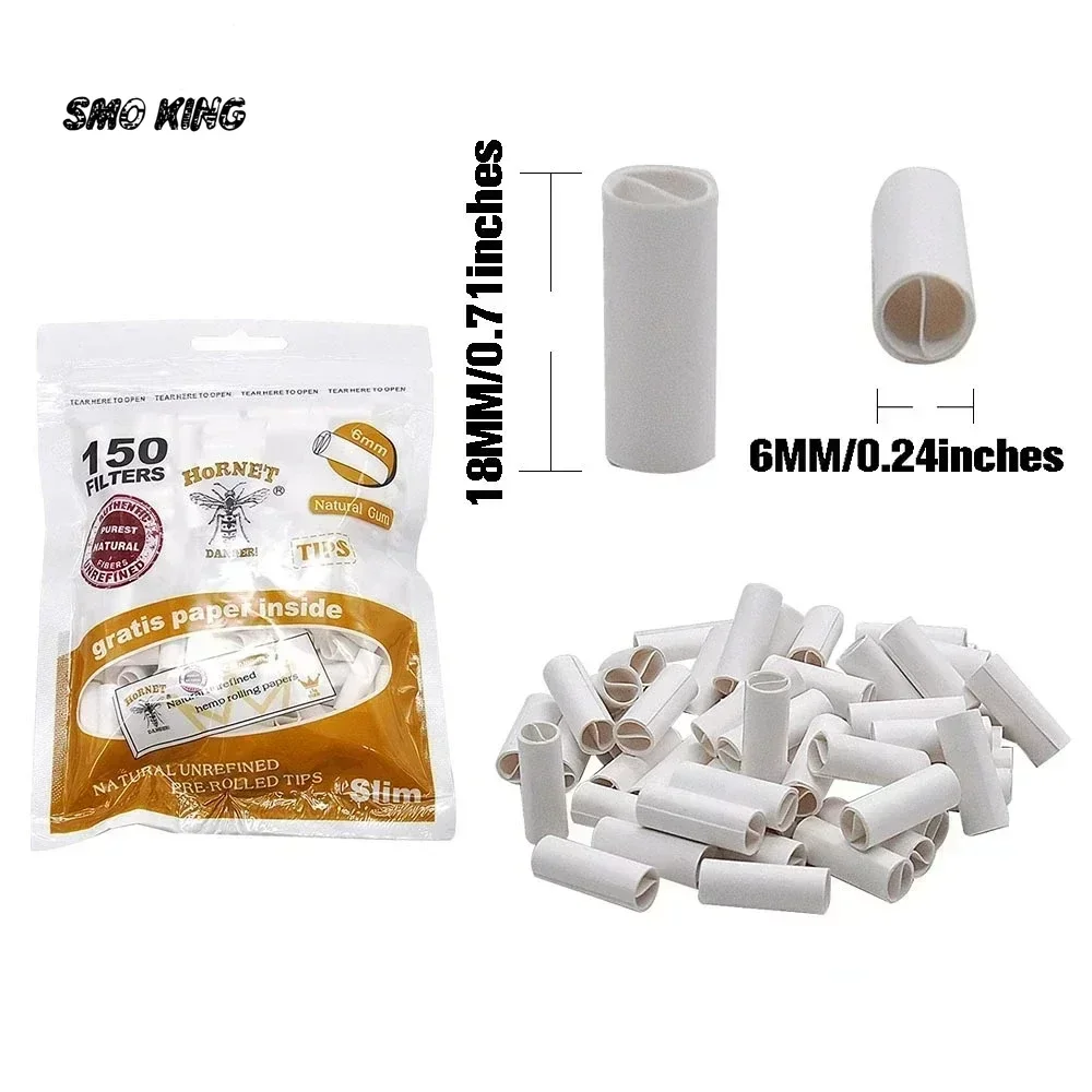 SMO 5/6/7mm Cigarette Filter Natural Material Unrefined Pre-rolled Tips Rolling Paper Hand Rolled Smoking Accessories Gadgets