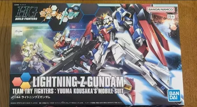 

Bandai Hg Hgbf 040 Молния Z Gundam Build Fighters Спробуйте сборную модель Крутой подарок Меха-воин Фигурка Гараж Развивающая игрушка