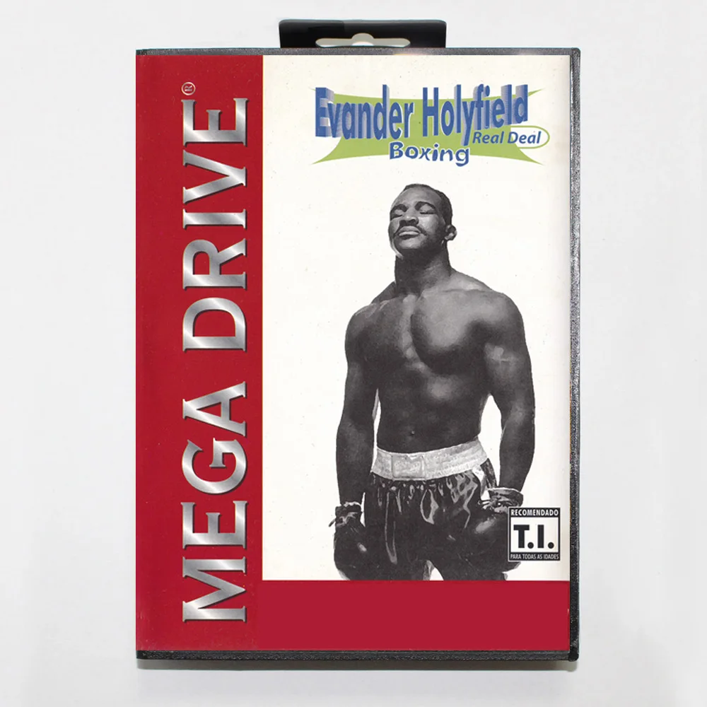 Real Deal Boxing with BR Box for 16 Bit Sega MD game Cartridge Megadrive Genesis system