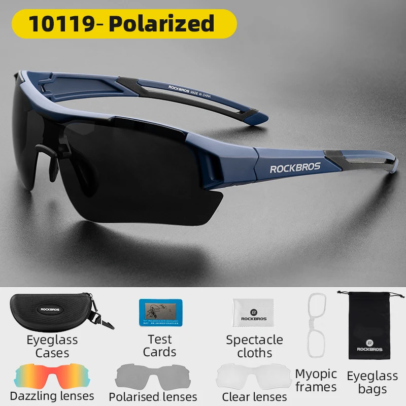 ROCKBROS Cycling Sunglasses Men Women Bicycle Polarized Photochromic Glasses Bike Eyewear Outdoor Sport Cycling Accessories