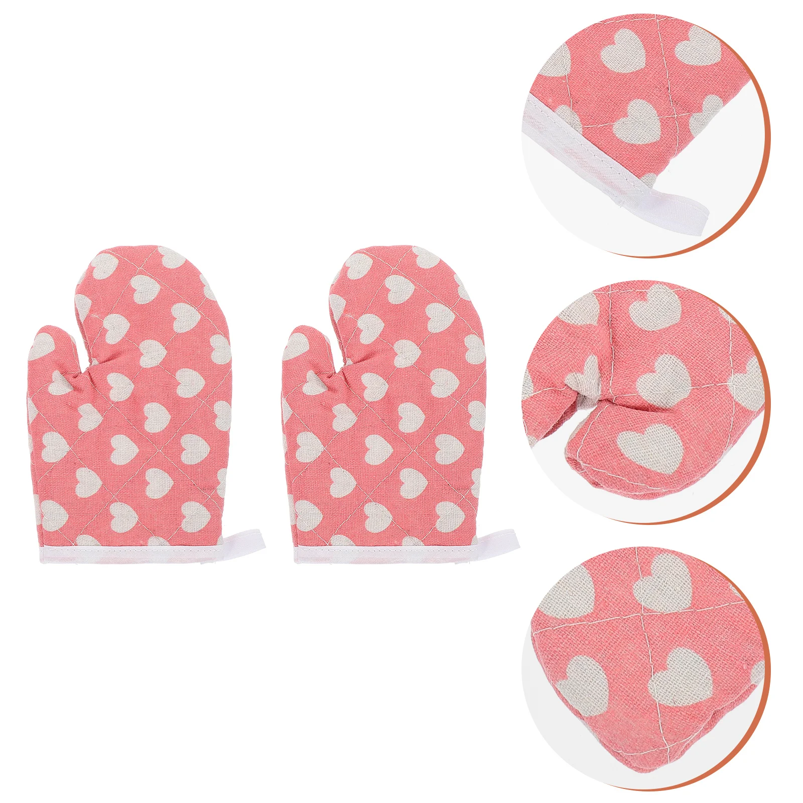 

2 Pcs Outdoor Heat Insulation Anti- Work Heated Mittens Airfryer Cotton Kids Oven Mitts