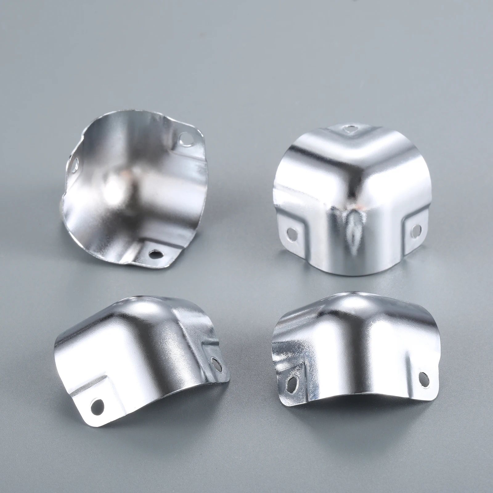 8pcs 26mm/29mm Metal Bowl-shaped Box Corner Black Protectors Square Edging Round Wrapping Flight Case Luggage Toolbox Furniture